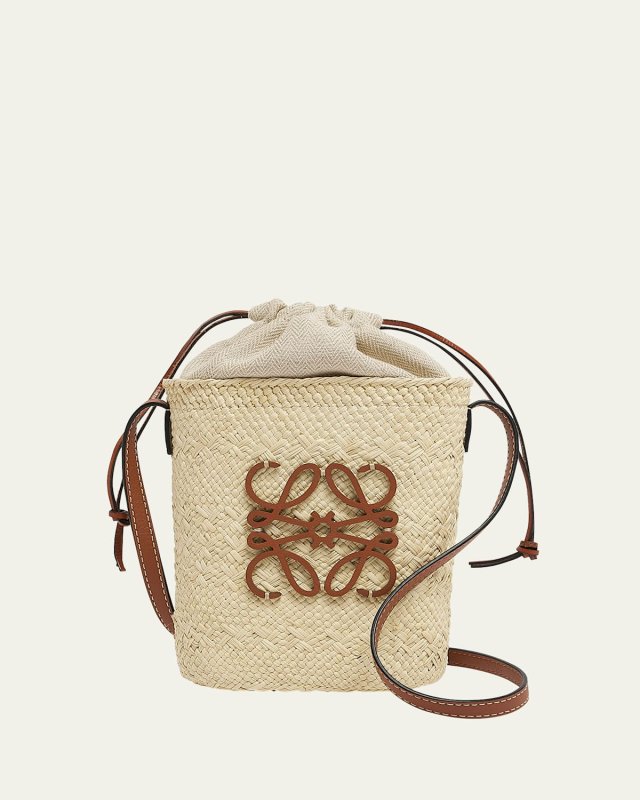 x Paula's Ibiza Anagram Pocket Crossbody Bag in Iraca Palm